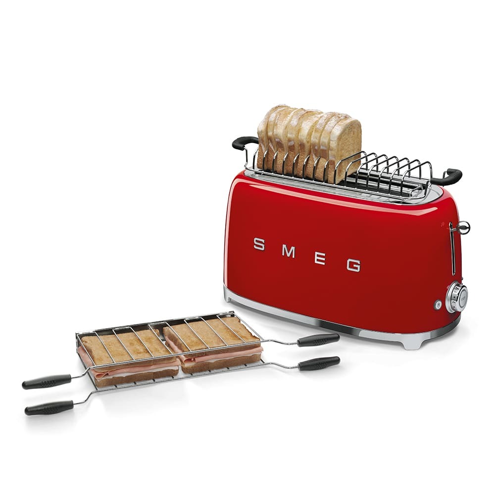Тостер на 4 ломтика Smeg TSF02RDEU Красный картинка 9