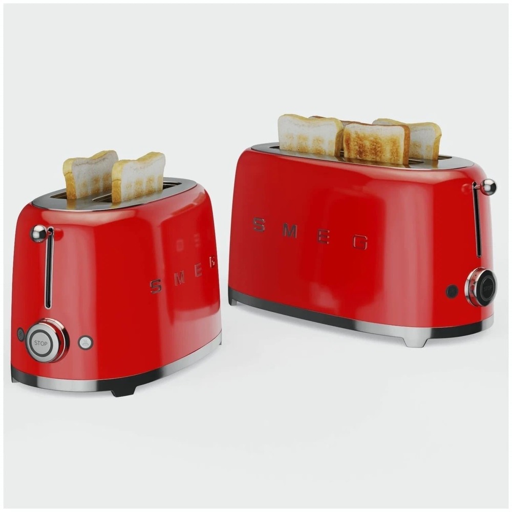 Тостер на 4 ломтика Smeg TSF02RDEU Красный картинка 11