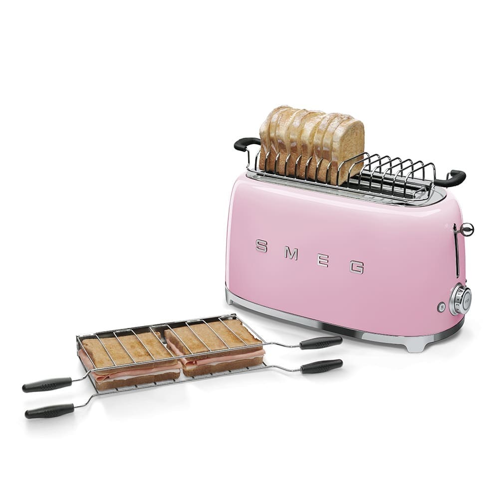 Тостер на 4 ломтика Smeg TSF02PKEU Розовый картинка 9
