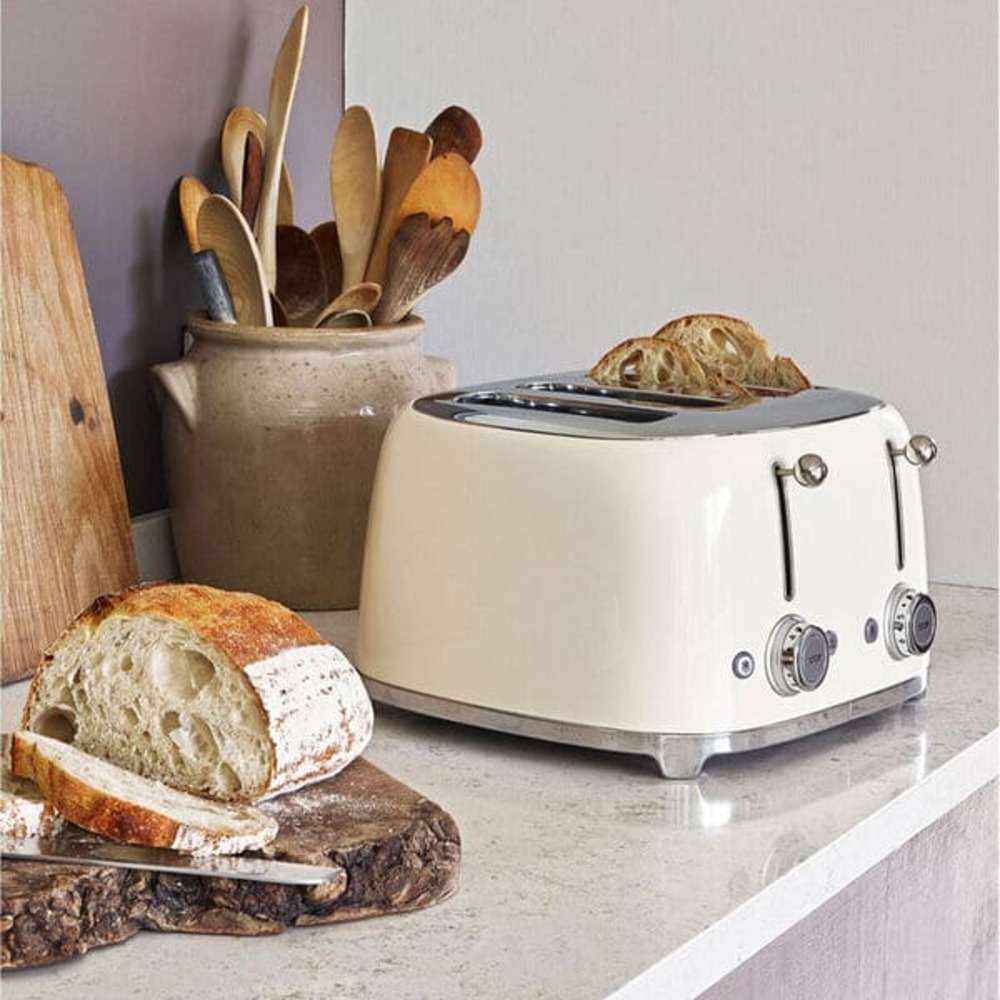 Тостер на 4 слота Smeg TSF03CREU Кремовый картинка 8