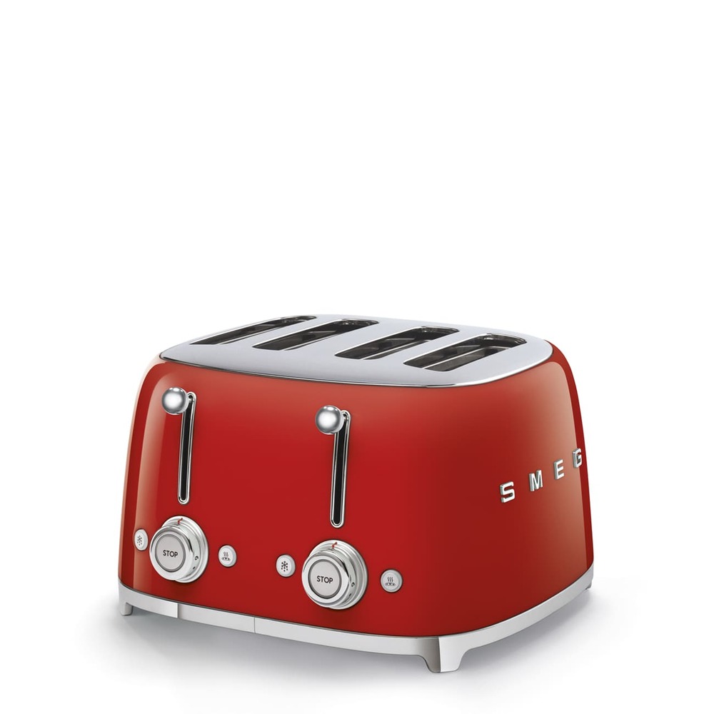 Тостер на 4 слота Smeg красный картинка 1