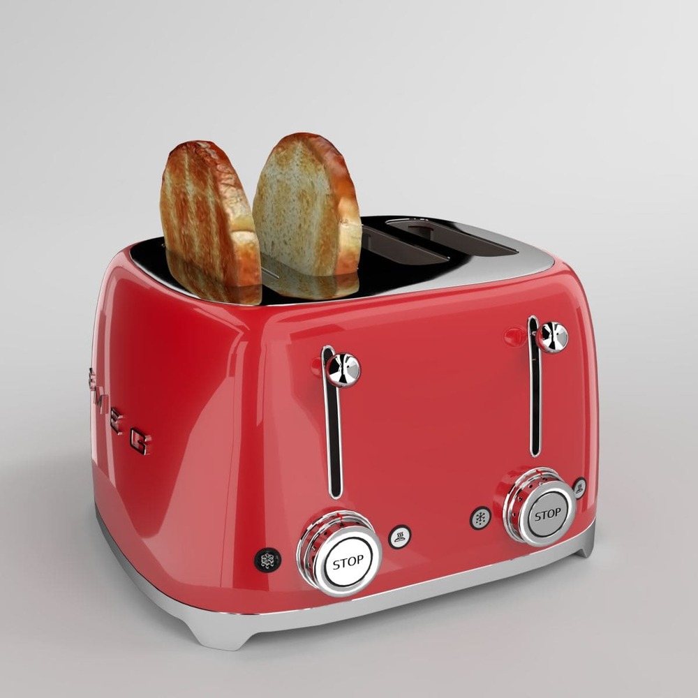 Тостер на 4 слота Smeg TSF03RDEU Красный картинка 8