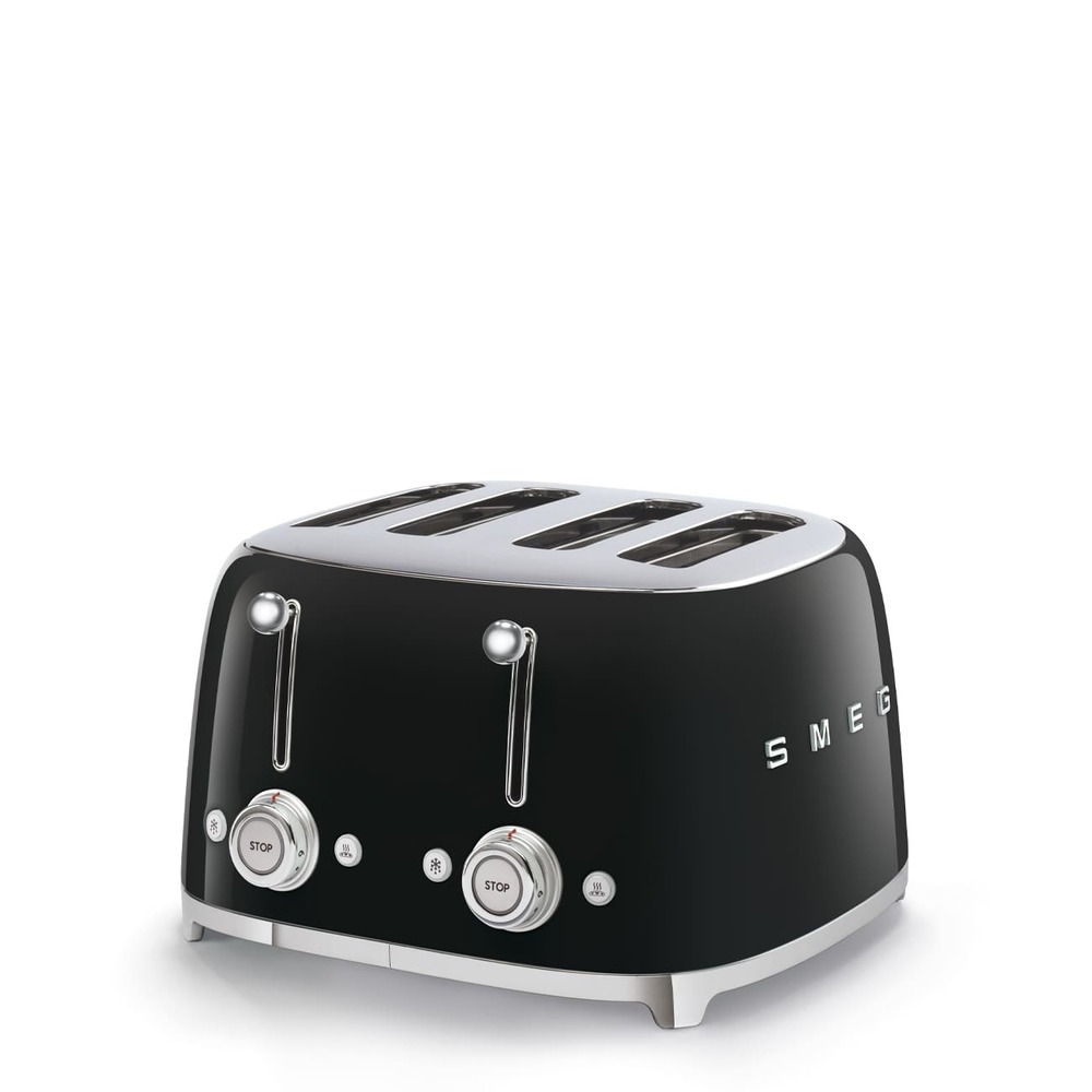 Тостер на 4 слота Smeg черный картинка 1