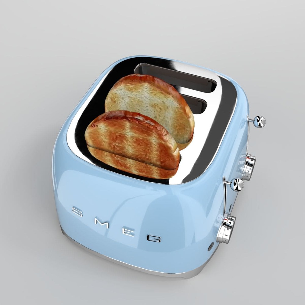 Тостер на 4 слота Smeg TSF03PBEU Голубой картинка 11