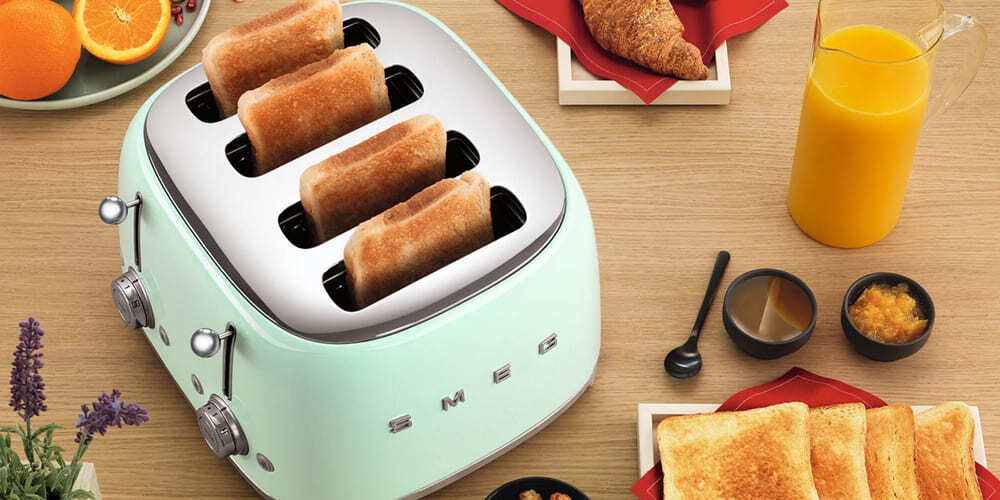 Тостер на 4 слота Smeg TSF03PGEU Зеленый картинка 10