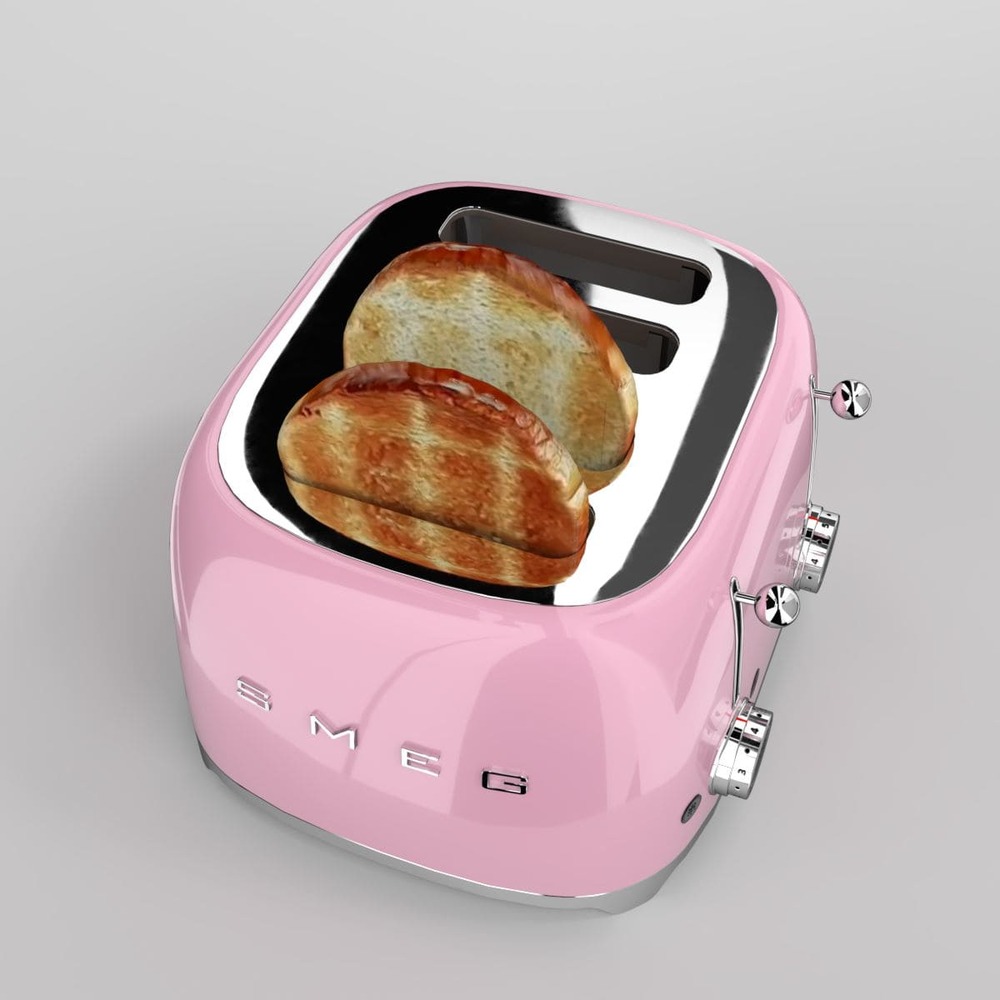 Тостер на 4 слота Smeg TSF03PKEU Розовый картинка 8