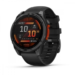 Часы Garmin FENIX 8 47mm Amoled Sapphire Titanium Carbon Gray Silicone Band