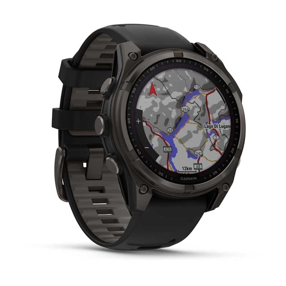 Часы Garmin FENIX 8 47mm Solar Sapphire Carbon Gray DLC Titanium with Amp Yellow/Graphite Silicone Band картинка 7