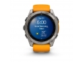 Часы Garmin FENIX 8 51mm Amoled Sapphire Titanium with Spark Orange/Grapphite Silicone Band слайд 6