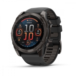Часы Garmin FENIX 8 51mm Amoled Sapphire Carbon Gray DLC Titanium with Black/Pebble Gray Silicone