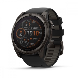 Часы Garmin FENIX 8 51mm Solar Sapphire Carbon Gray DLC Titanium with Amp Yellow/Graphite Silicone Band