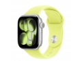 Apple Watch Series 11 42mm Silver Aluminum Case with Neon Yellow Sport Band слайд 1