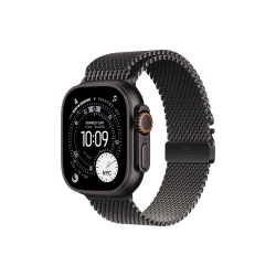 Apple Watch Ultra 3 Black Titanium Milanese Loop Black