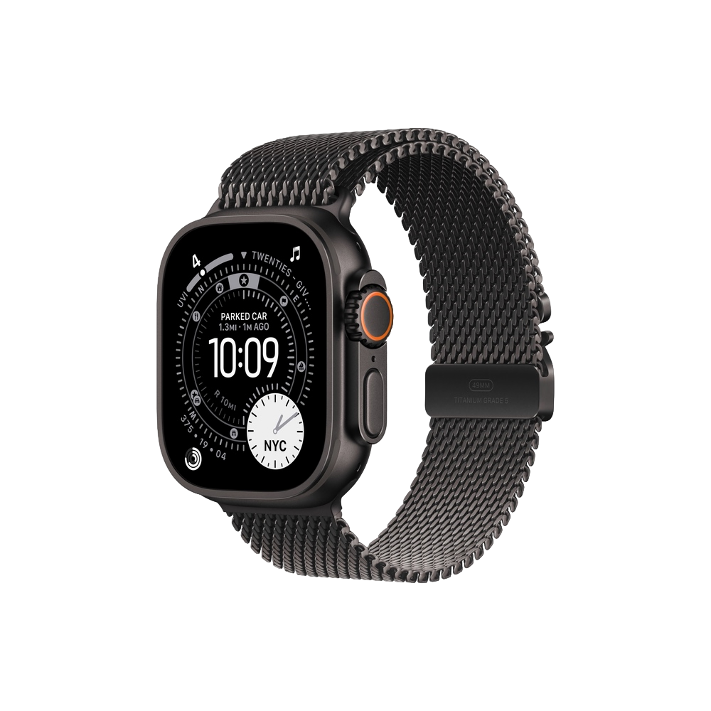 Apple Watch Ultra 3 Black Titanium Milanese Loop Black картинка 1