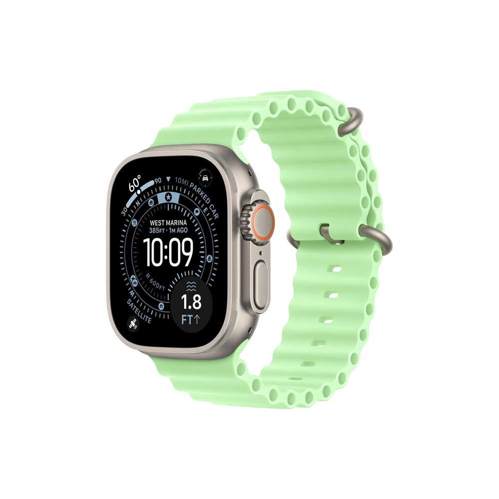 Apple Watch Ultra 3 Natural Ocean Band Neon Green картинка 1