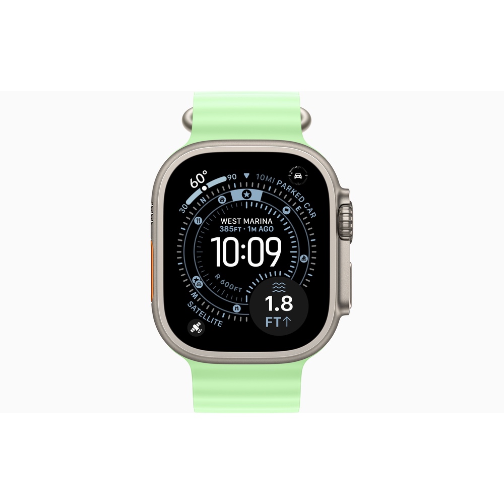 Apple Watch Ultra 3 Natural Ocean Band Neon Green картинка 7