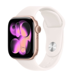Apple Watch Series 11 42mm Rose Gold Aluminum Case with Light Blush Sport Band