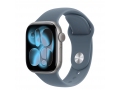 Apple Watch Series 11 42mm Space Gray Aluminum Case with Anchor Blue Sport Band слайд 1