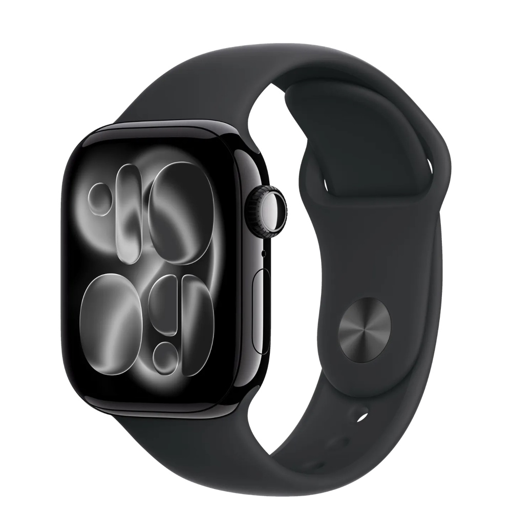 Apple Watch Series 11 42mm Jet Black Aluminum Case with Black Sport Band картинка 1
