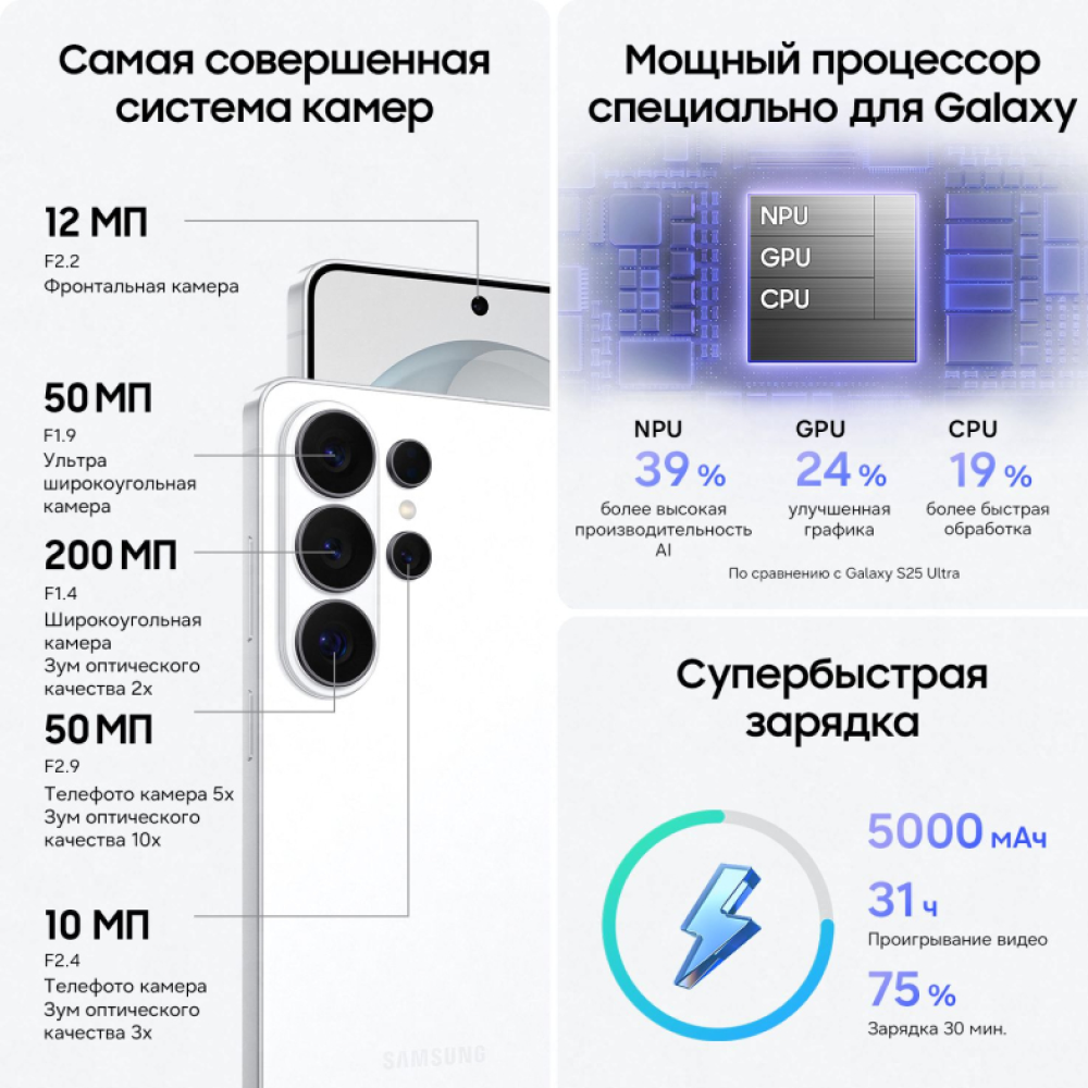 Samsung Galaxy S26 Ultra 12/256Gb 5G Белый картинка 7