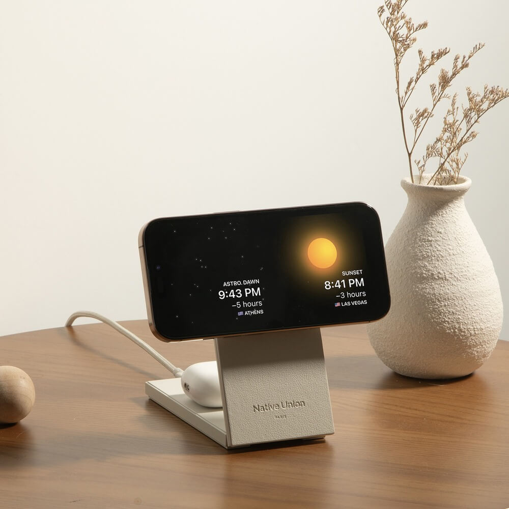 Беспроводное ЗУ Native Union Rise 2 в 1 Magnetic 15W (черный) картинка 4