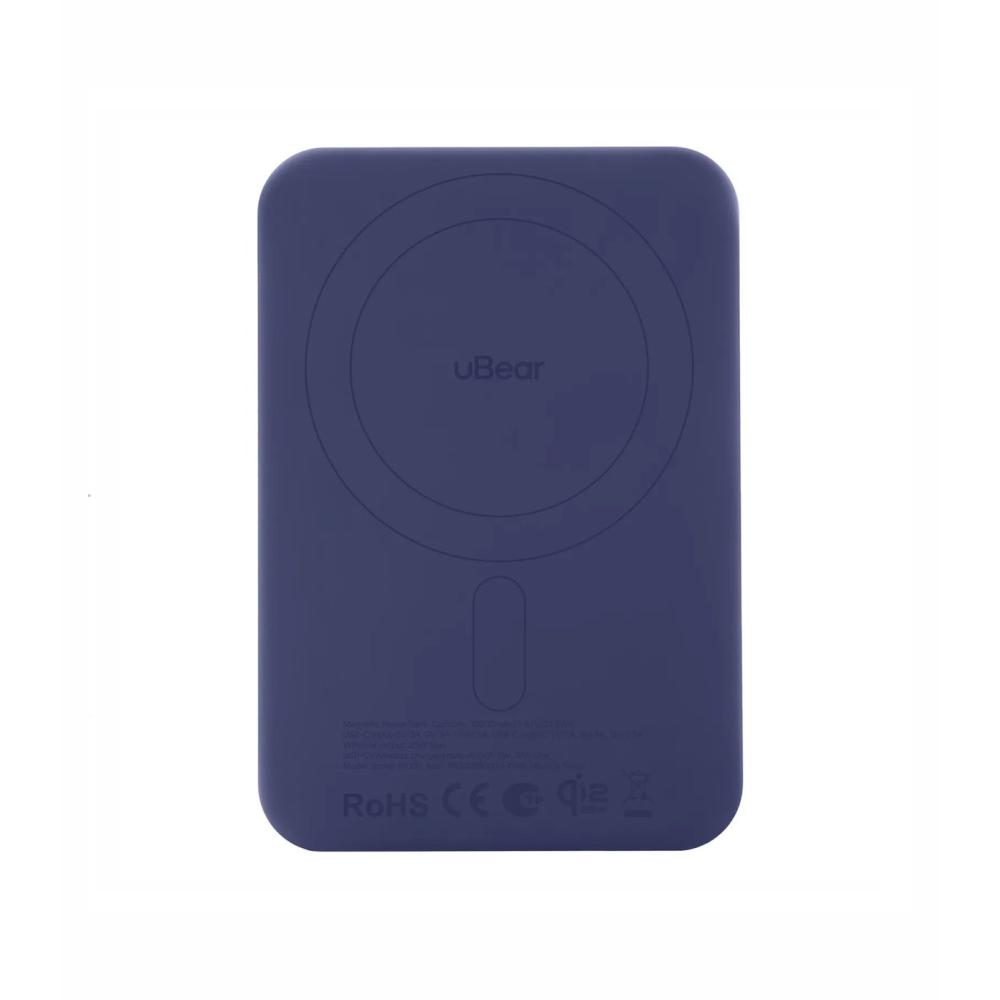 PowerBank uBear Strike Qi 2.2 10000 mAh, тёмно-синий картинка 1