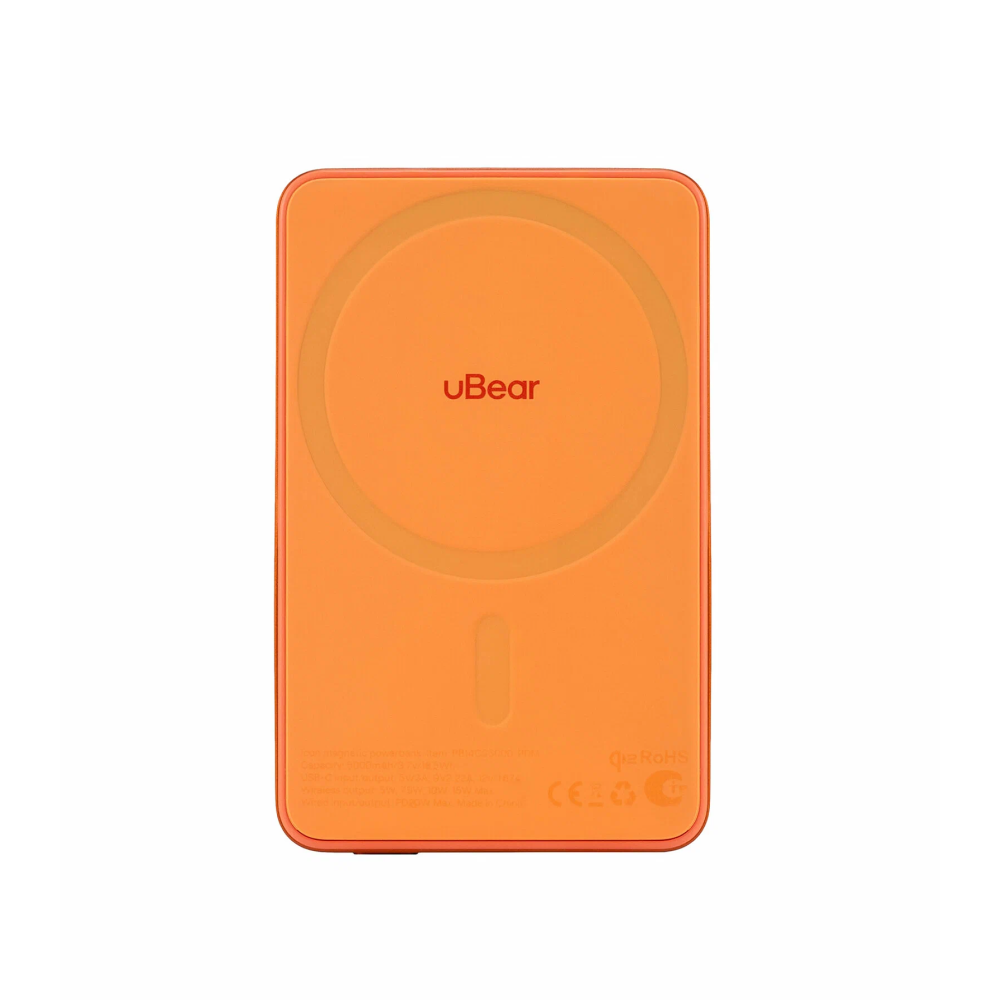 PowerBank uBear Strike Qi 2.2 5000 mAh, оранжевый картинка 1