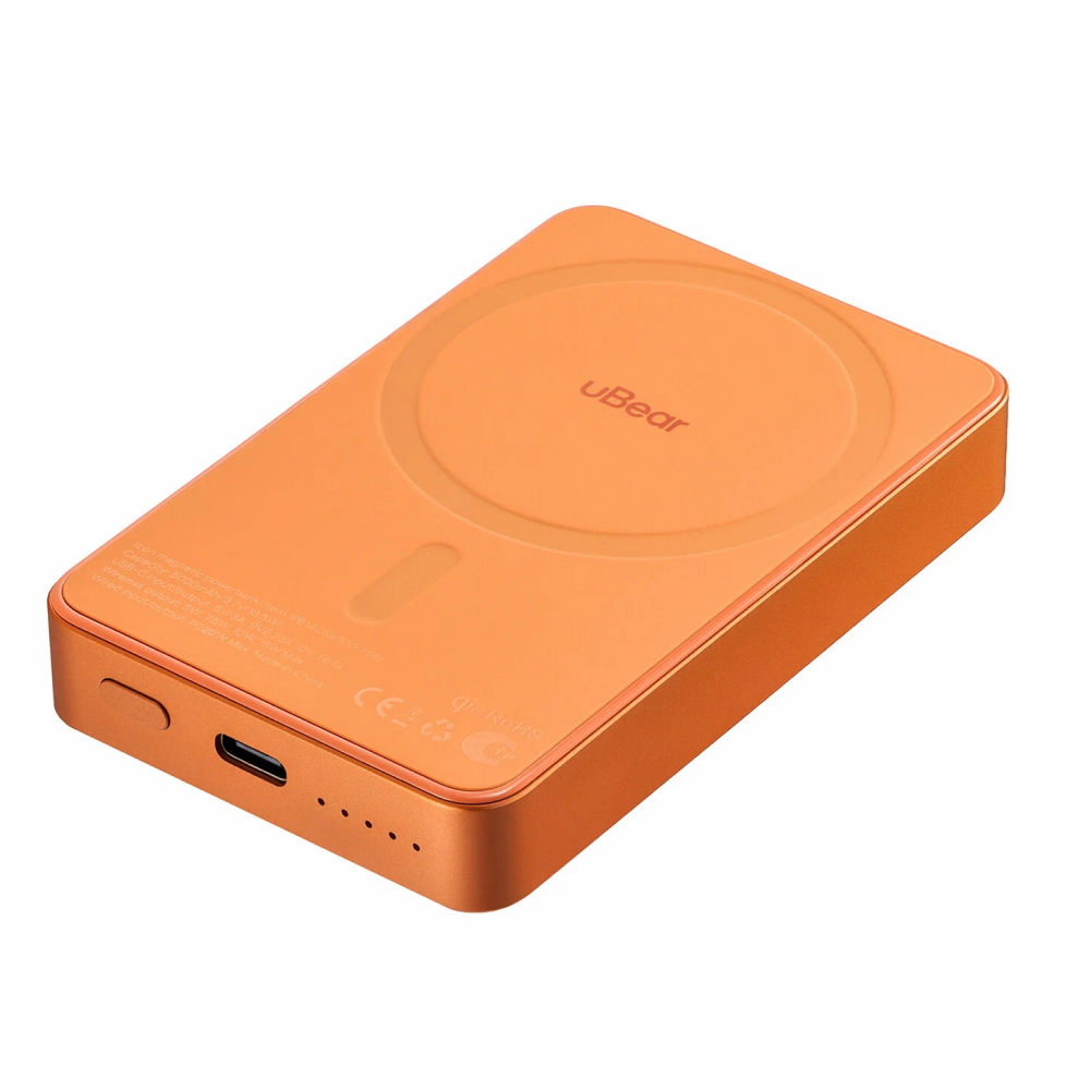 PowerBank uBear Strike Qi 2.2 5000 mAh, оранжевый картинка 2