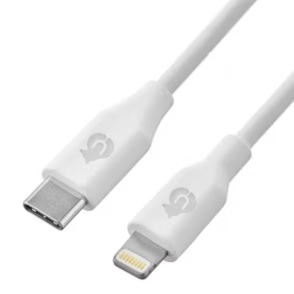 Кабель питания uBear Life USB-C/Lightning (белый) картинка 2