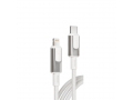 Кабель питания VLP Force Line 30W USB-C/Lightning, 1.2m, белый слайд 1