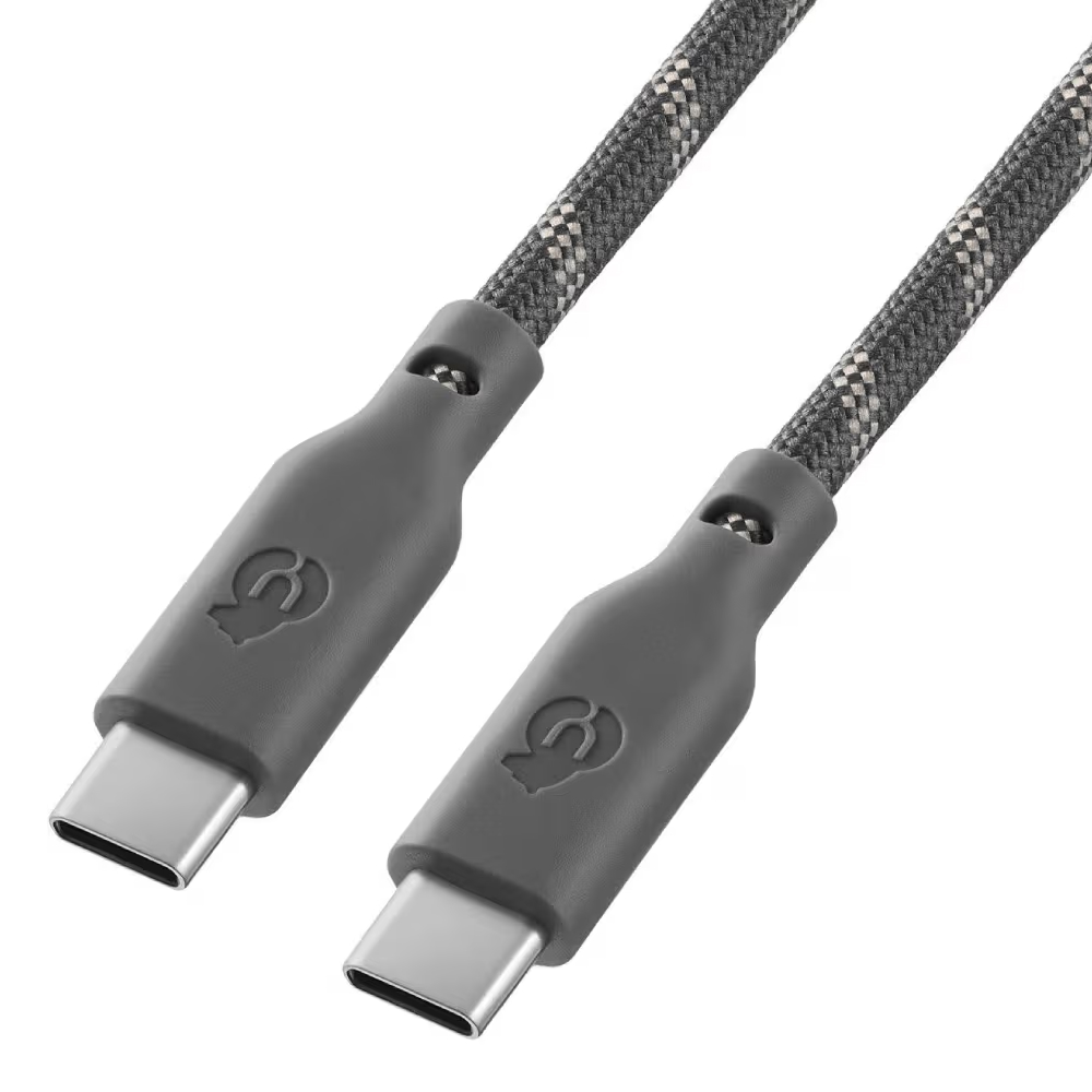 Кабель питания uBear Trend USB-C/USB-C (серо-бежевый) картинка 2