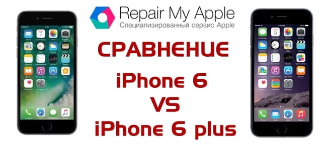 Сравнение iPhone 6 от 6 plus